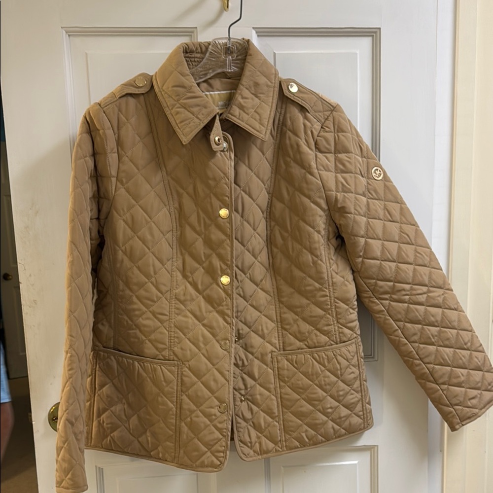 MICHAEL Michael Kors Tan Quilted Utility Jacket